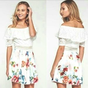 ❤️CLOSING SALE❤️ White crochet floral dress
